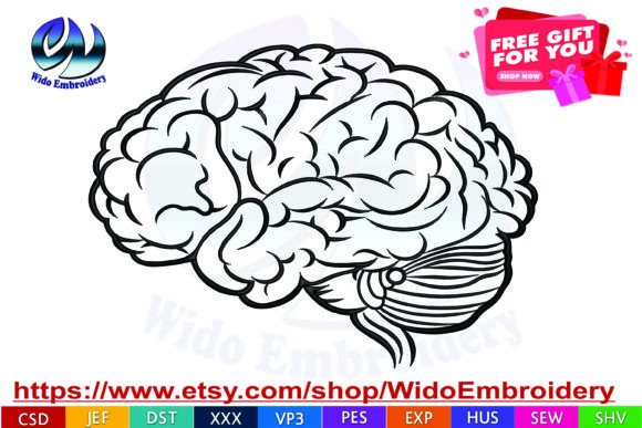 Anatomically Brain Embroidery Design Review