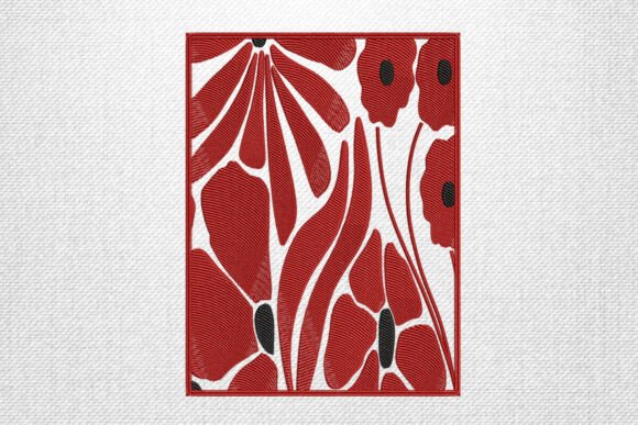 Bold Red Poppy Floral Embroidery: A Designer's Review