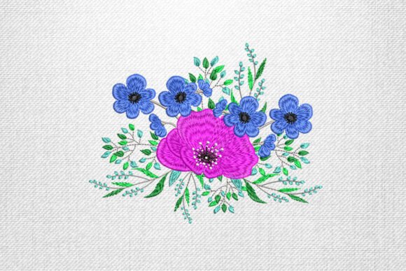 Elegant Pink Blue Floral Embroidery: A Designer Review