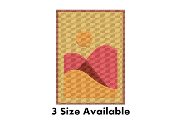 Minimalist Sun Mountain Embroidery Art Review