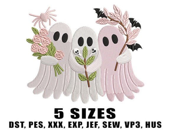 Pastel Ghost Trio Embroidery Design Review