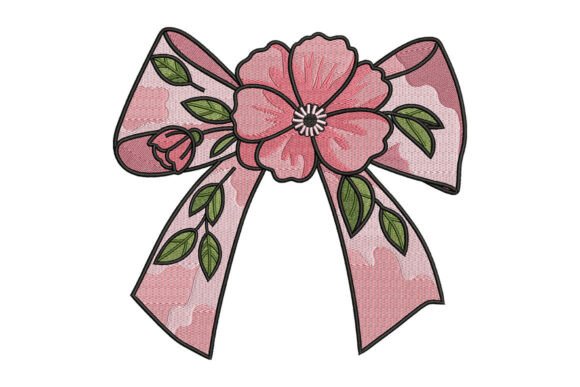 Pink Flower Bow Embroidery: A Designer's Review for Brands