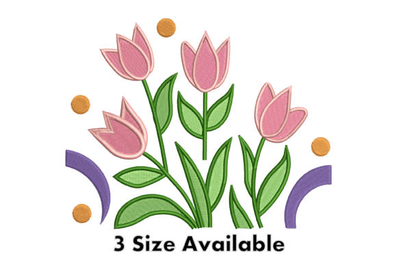 Pink Tulip Embroidery Design File Review