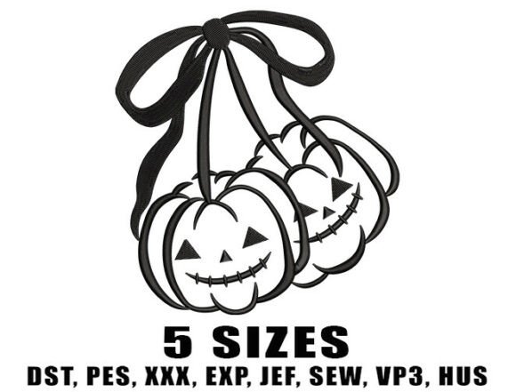 Pumpkin Cherries Bow Embroidery Design Review
