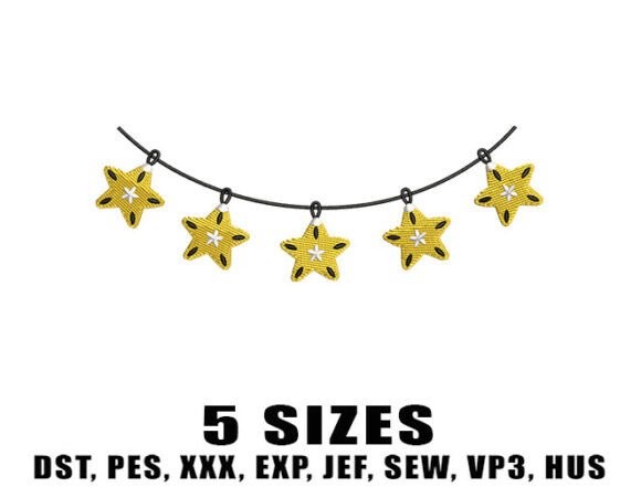 Review: Christmas Star Garland Embroidery Design