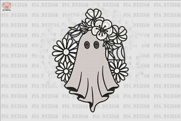 Review: Floral Ghost Embroidery Design for Holiday Shops