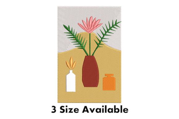 Review: Floral Vase Modern Embroidery Design for Etsy