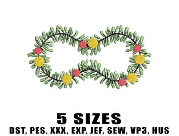 Review: Garland Wreath Bow Embroidery Design