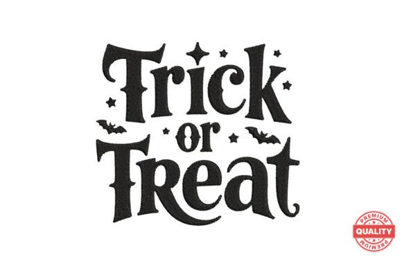Review: Trick or Treat Halloween Text Embroidery for Boutiques