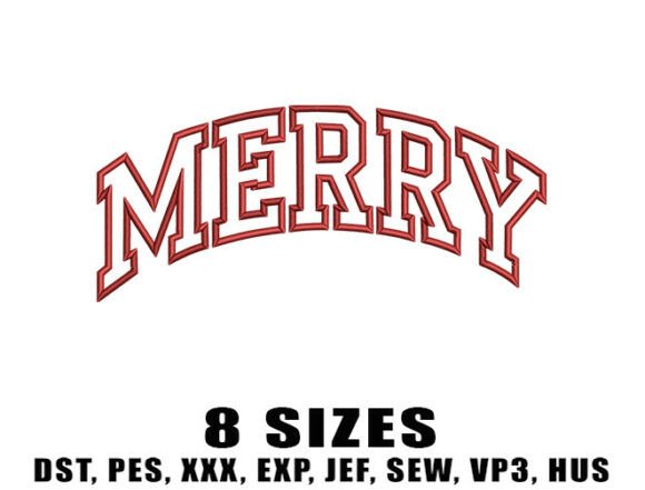 Review: Winter Word Christmas Embroidery Design for Etsy