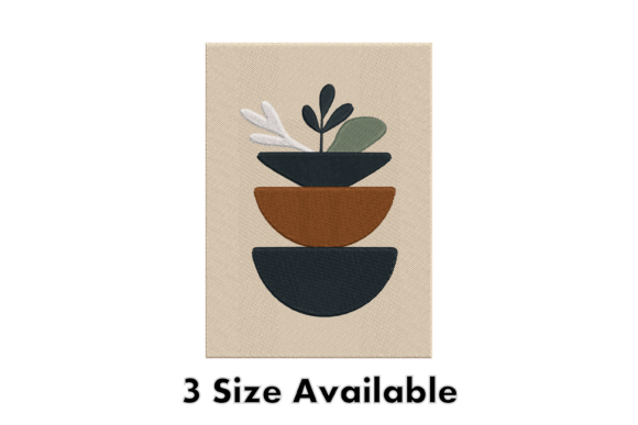 Stacked Plant Pot Embroidery Art Review