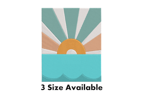 Sunrise over Waves Embroidery File: A Designer's Review