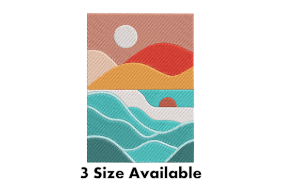 Sunset Waves Landscape Embroidery: A Designer's Review