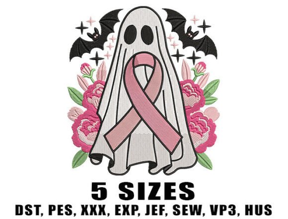 Support Cancer Ghost Embroidery Design Review
